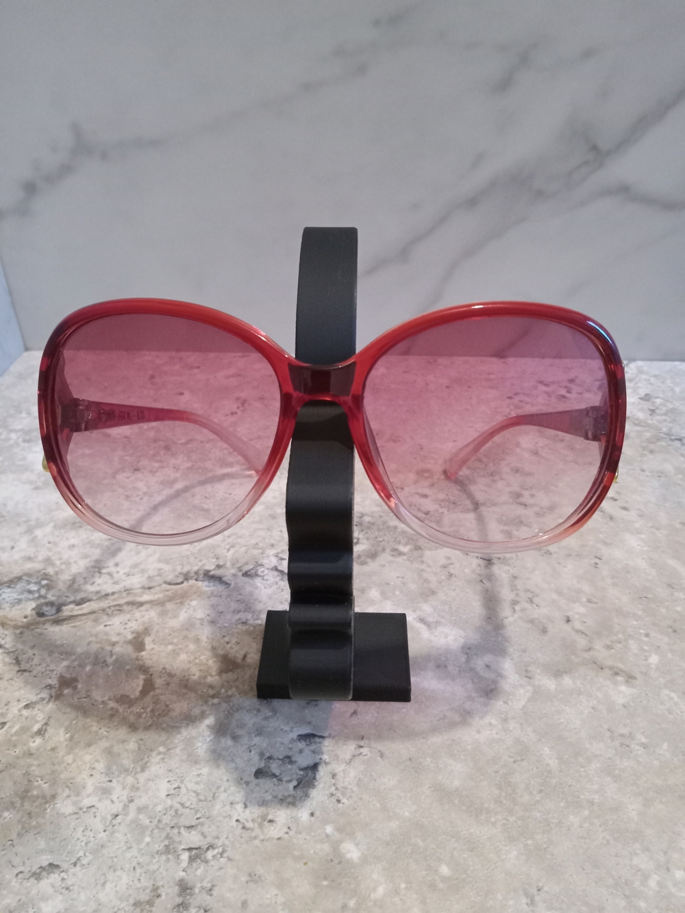 Women's Gradient Red Oversized Fashion Sunglasses